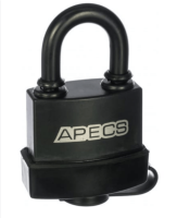 Замок навесной APECS PD-03-40 чугун,резиновые кольца, автоматические 3 английских ключа
