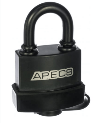 Замок навесной APECS PD-03-40 чугун,резиновые кольца, автоматические 3 английских ключа — Крепимир
